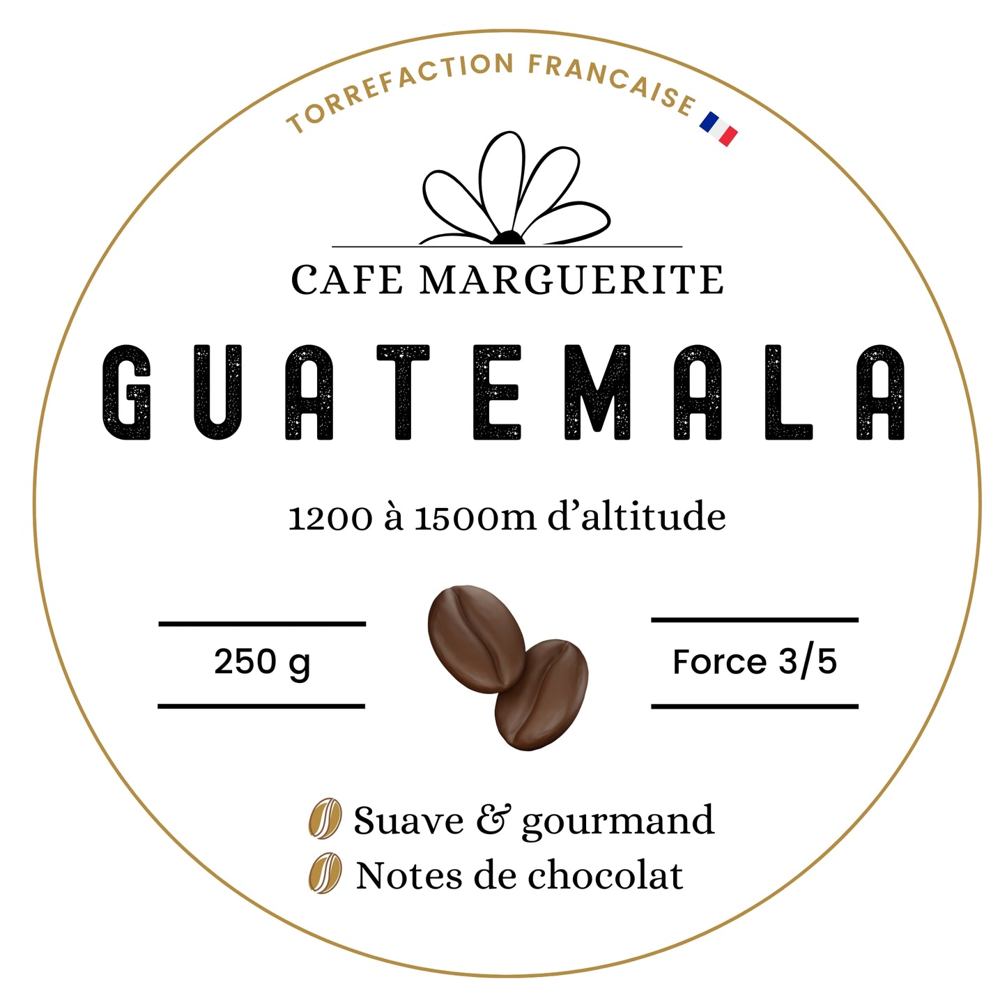 Café Guatemala Huehuetenango – Arabica Lavé, Torréfié en France
