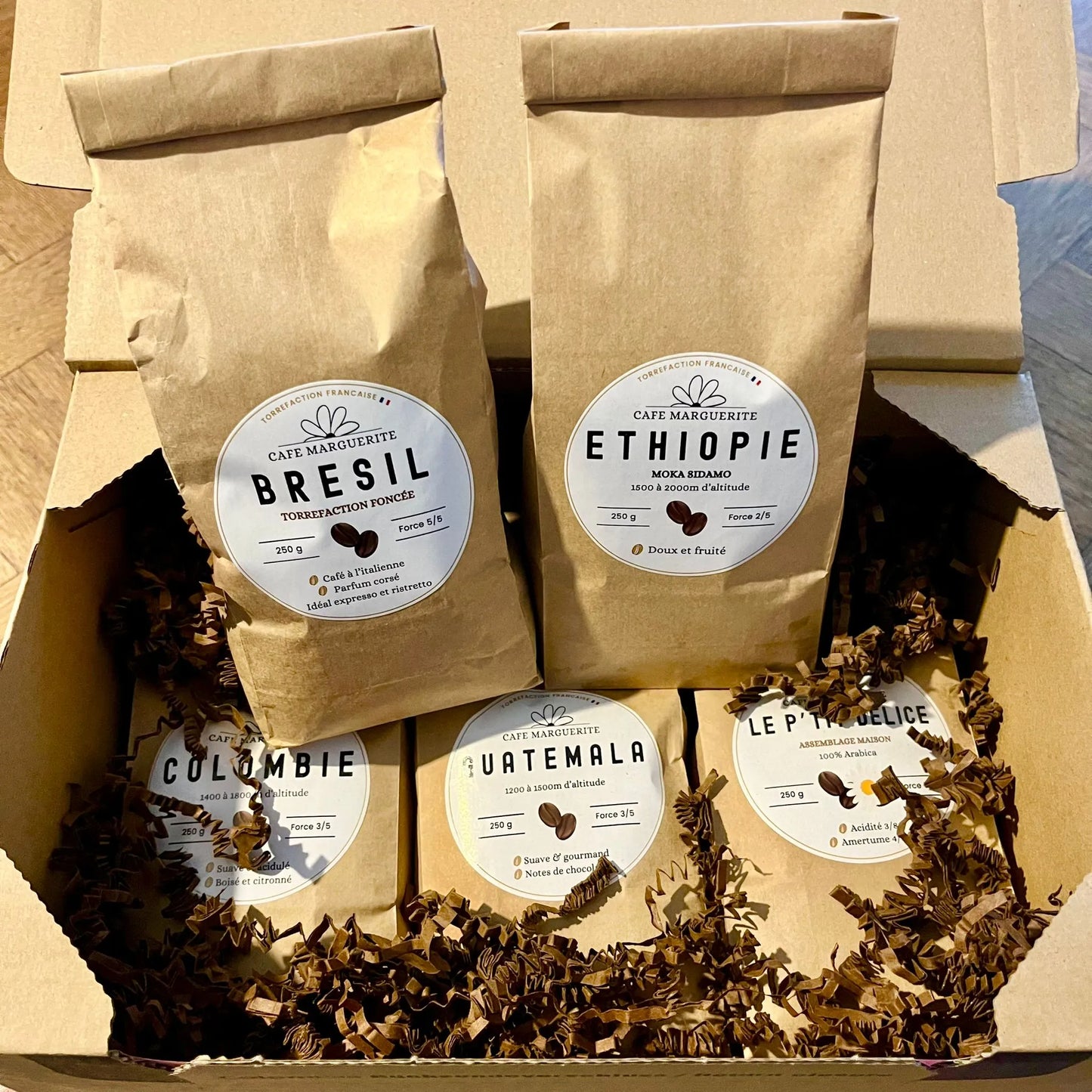 Coffret découverte - Découvrez 5 Cafés d'Exception, Torréfiés en France