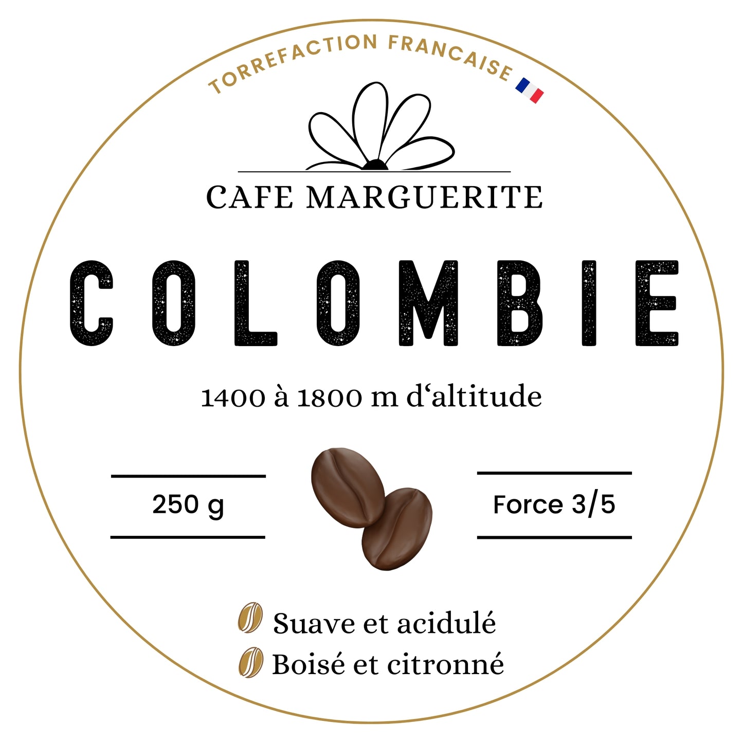 Café Colombie Huila – Arabica Lavé, Torréfié en France