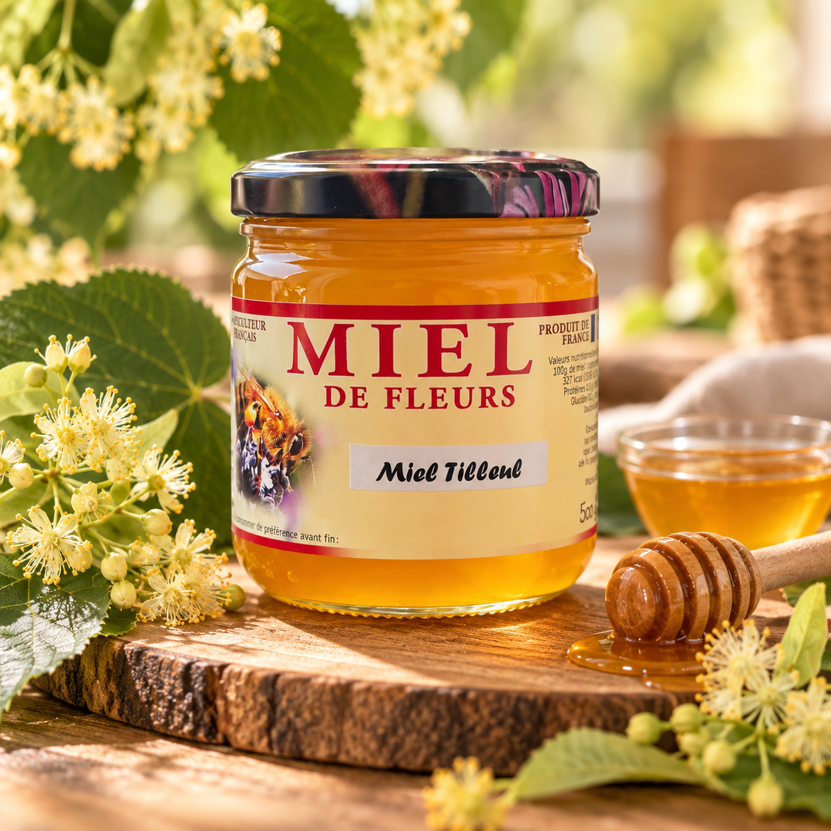 Miel de Tilleul artisanal — aromatique et mentholé (500 g)
